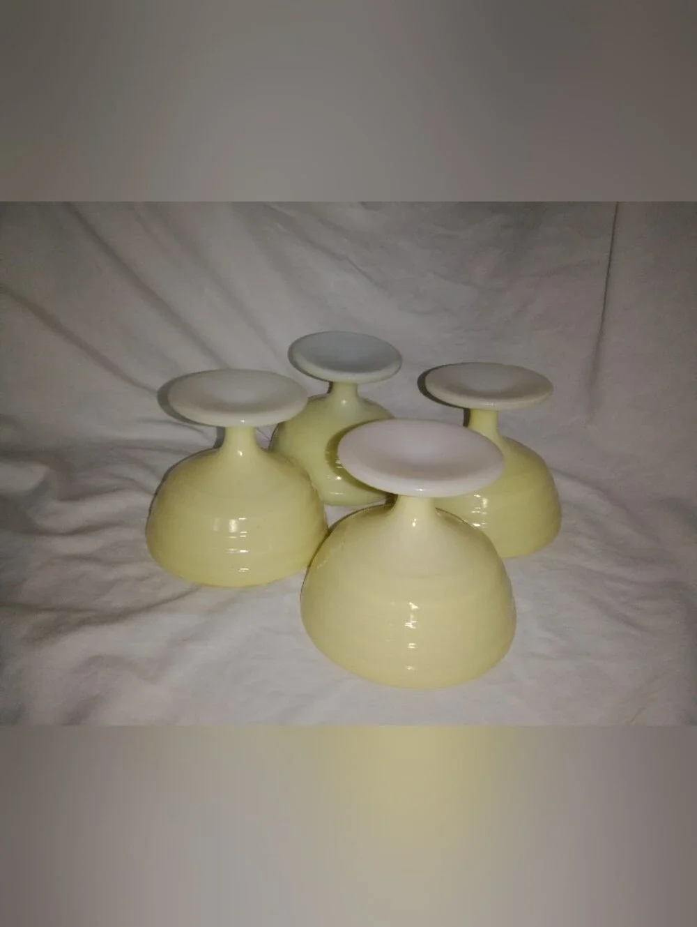 Vintage Glass Custard Dessert Ice Cream Footed Bowl Dish Mid Century MCM